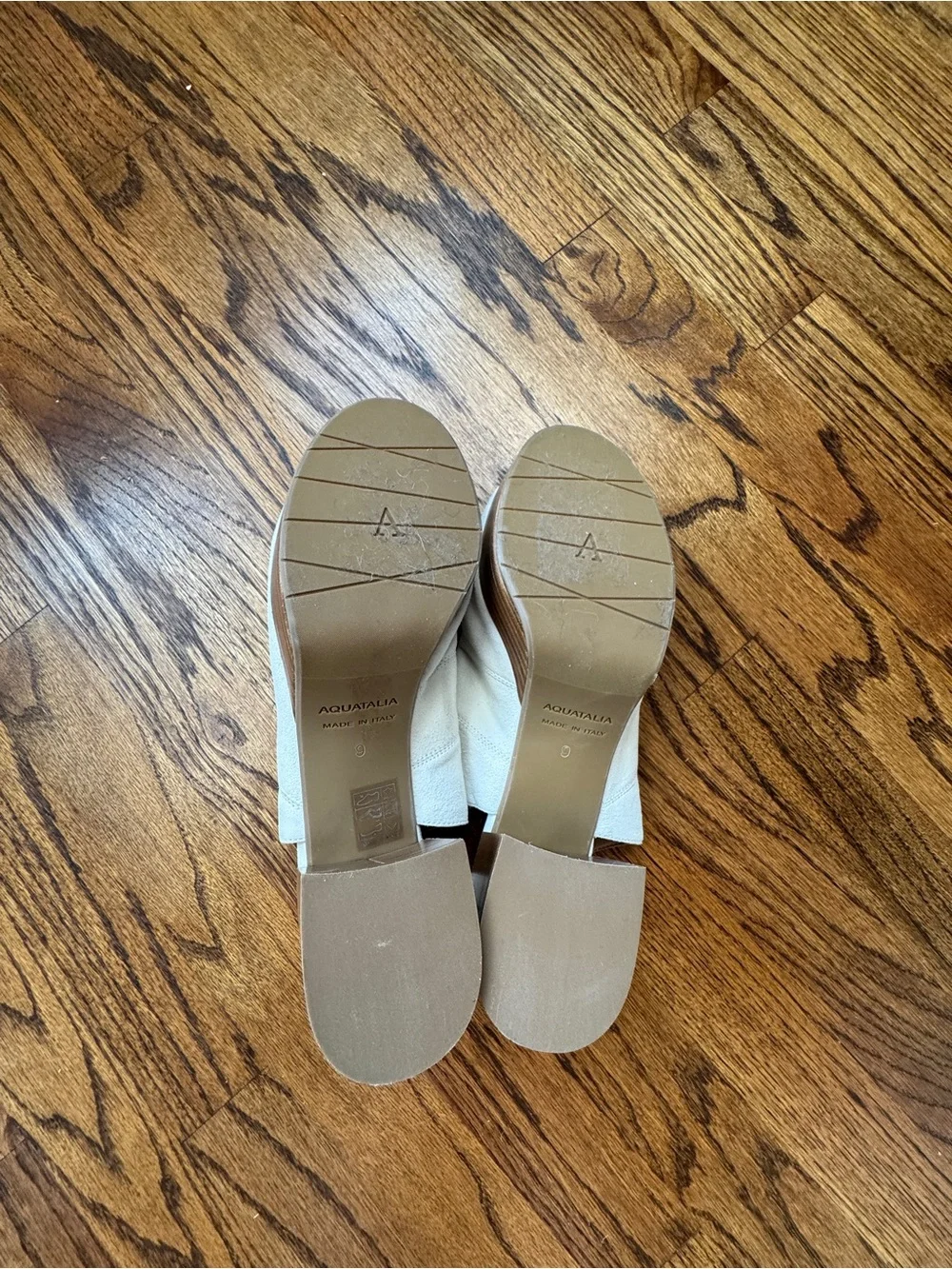 Aquatalia White Suede Platform Heel Sandals Women’s 9